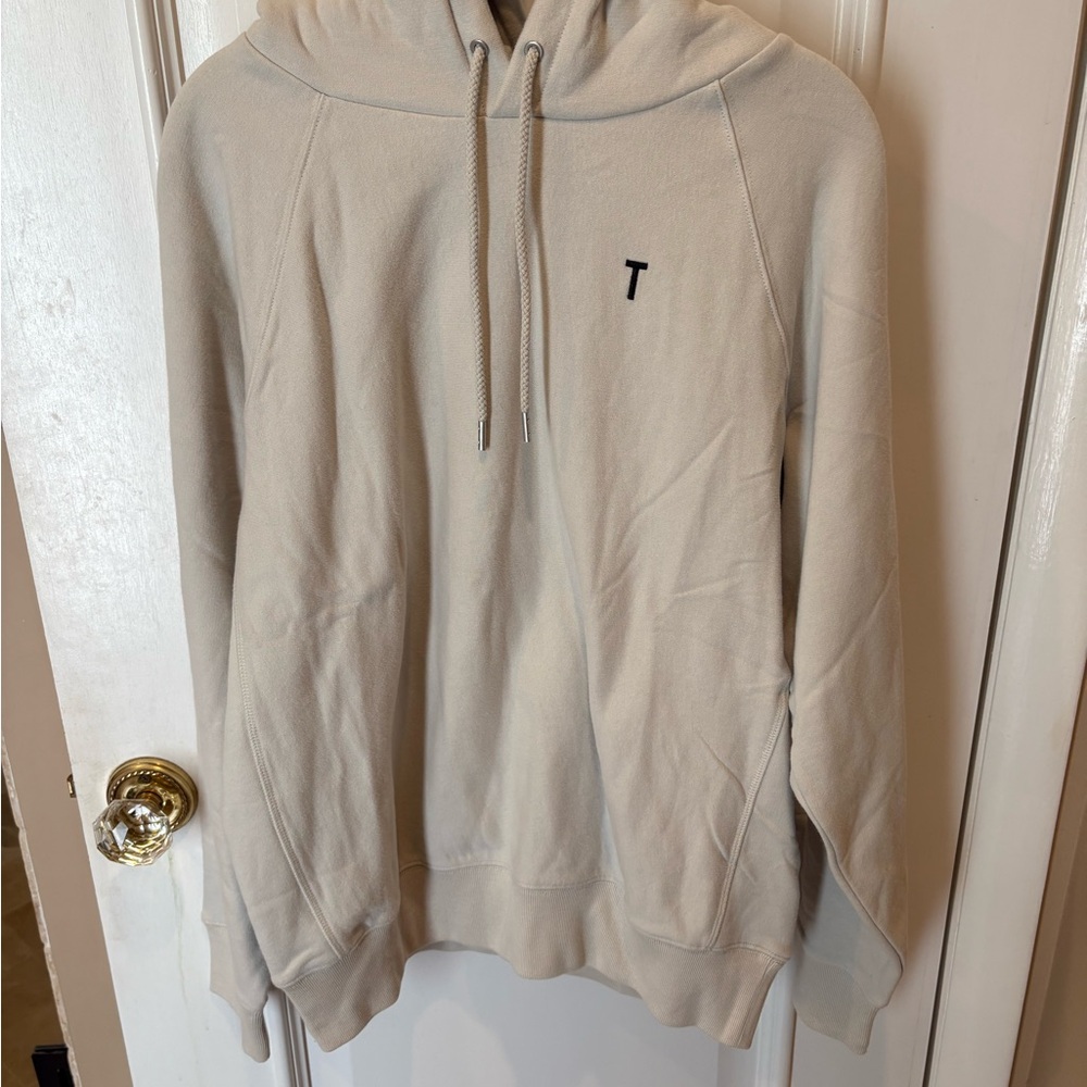Thakoon  women’s stone grey hoodie with T Logo